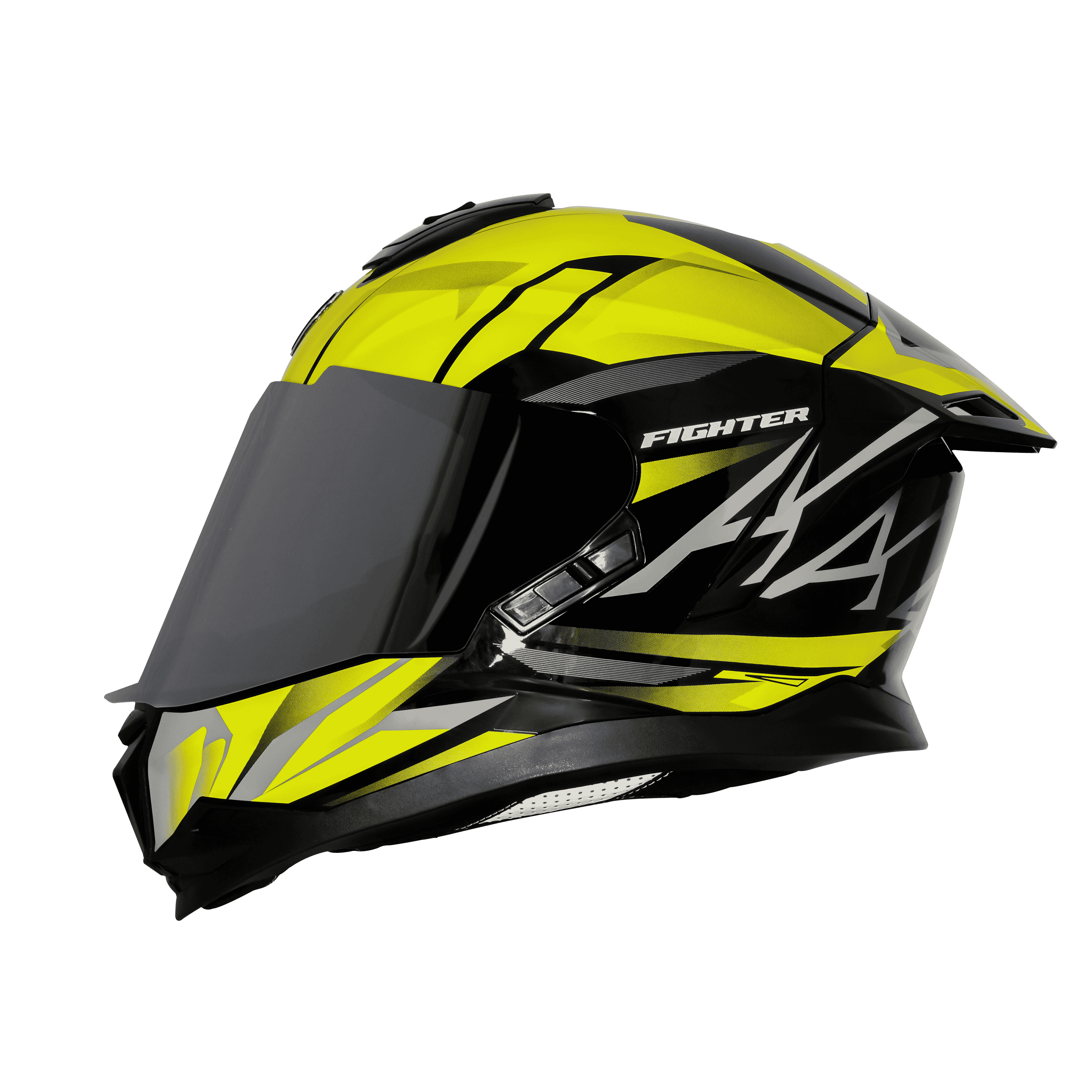 SBH-57 ISS FIGHTER F4 MAT BLACK WITH FLUO YELLOW 